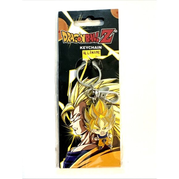 Dragonball Z Super Saiyan Goku Keychain Promo Metal Enamel Funimation New Sealed - Picture 1 of 3